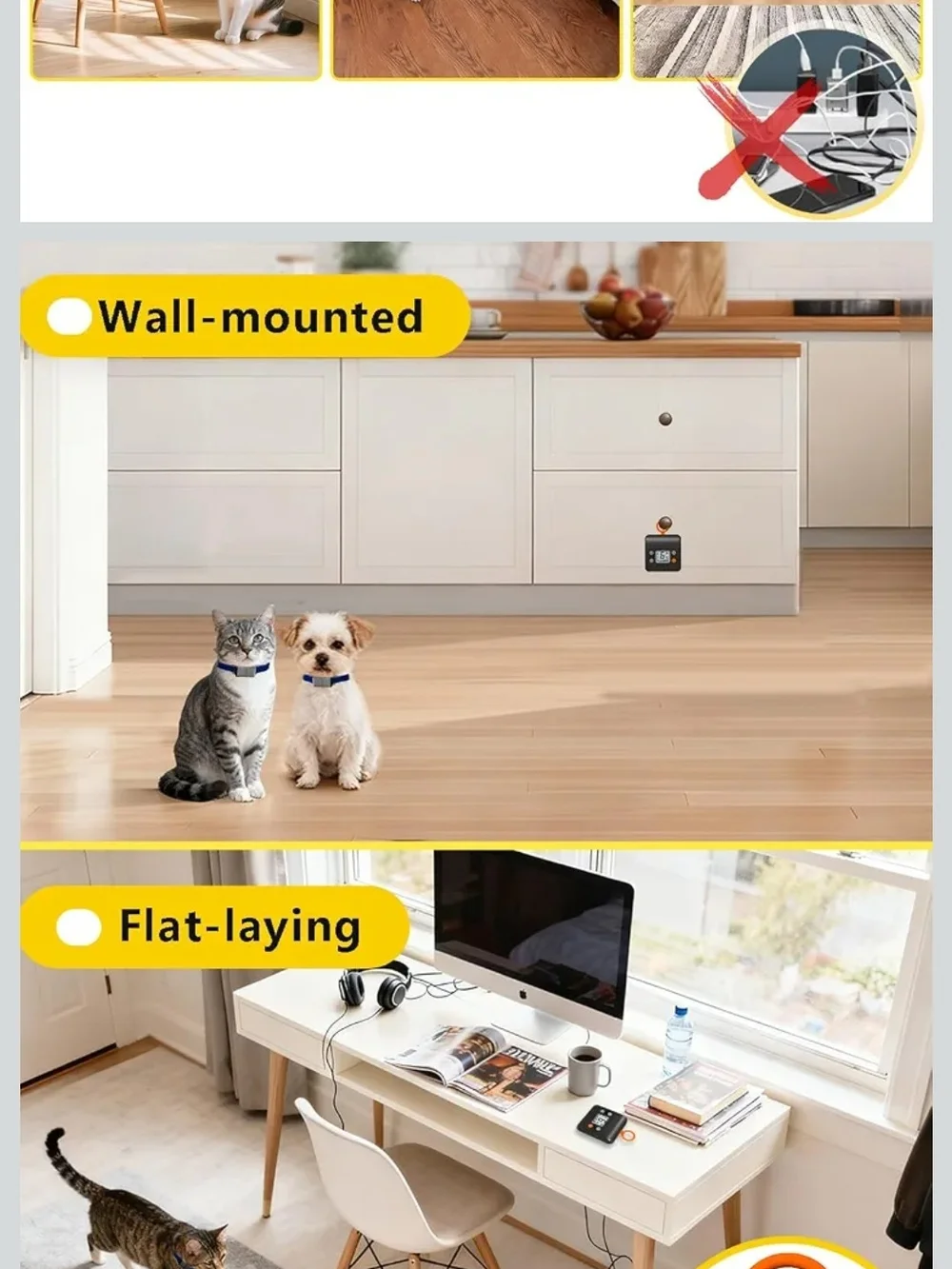 Wireless Pet Barrier Training Collar - Yellow Box